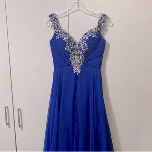 Royal blue prom dress